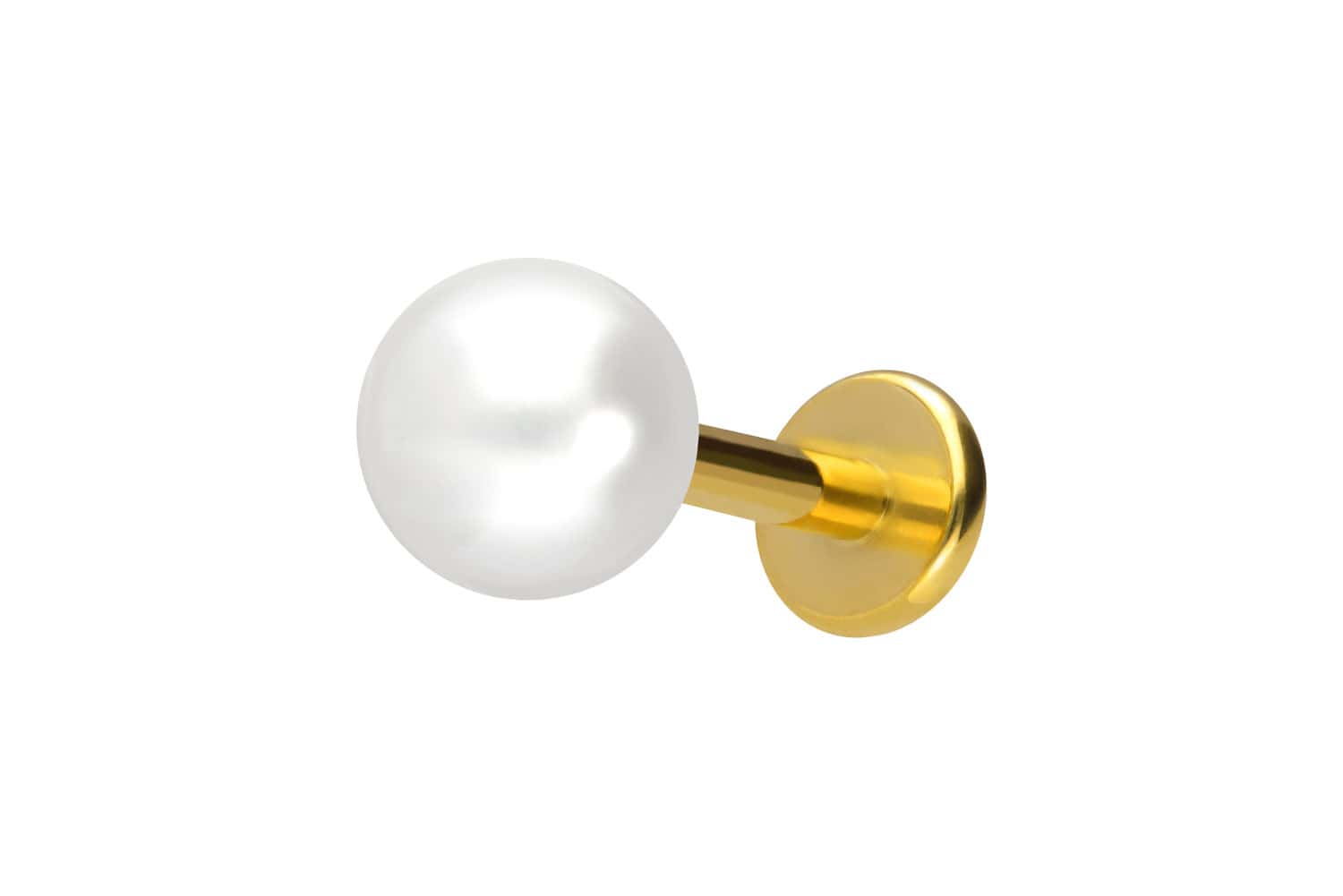 Titan Labret mit Innengewinde SYNTHETISCHE PERLE